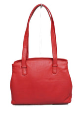 classic leather hand bag red, shoulder bag