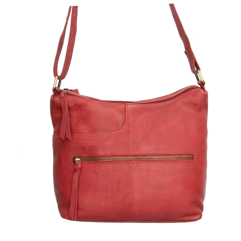 modern leather hand bag, stylish, red