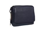 contemporary classic ladies leather hand bag blue