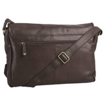 Leather laptop bag brown