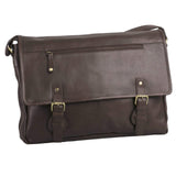 Leather laptop bag brown