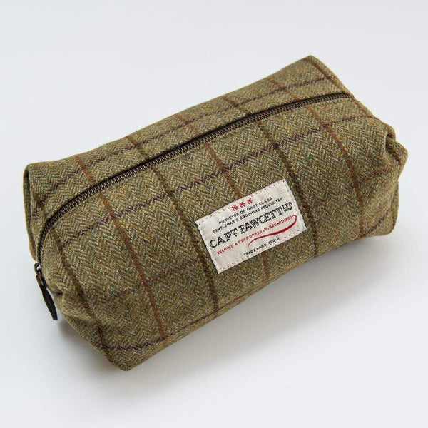 Captain Fawcett tweed wash bag