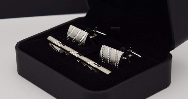 cuff links and tie slide, tie pin