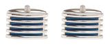 Ribber cufflink blue