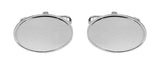 Sterling silver cufflinks, 925 silver cufflink, oval