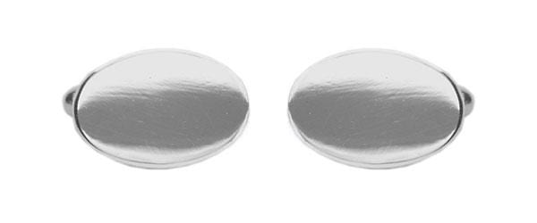 Sterling silver cufflinks, 925 silver cufflink, oval