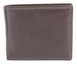 Brown leather wallet with coin pouch 