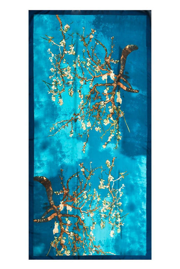 Blossom silk scarf