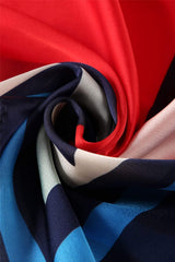 Bow Silk Scarf Red