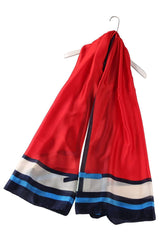 Bow Silk Scarf Red