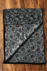 Soft Paisley Print Frayed Unisex Scarf