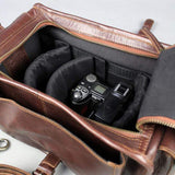 Leather camera bag, vintage camera bag