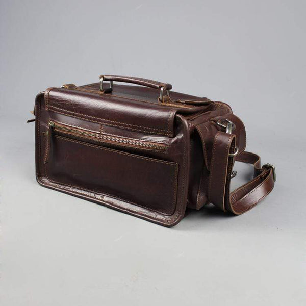 Leather camera bag, vintage camera bag
