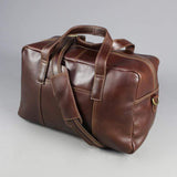Leather Cabin bag zip top travel bag 